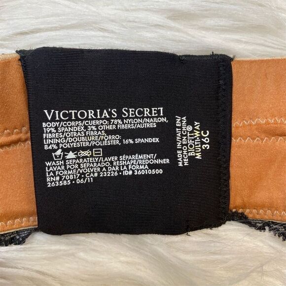 Victoria's Secret Women's Black Lace Multiway Bra 36C Underwired - Picture 7 of 7